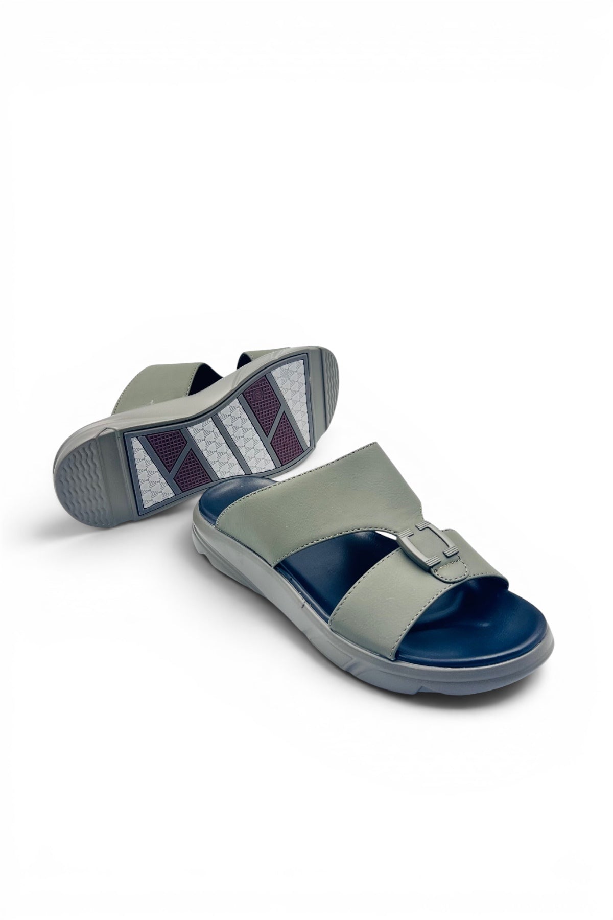 Desert Crown Men's Arabic Sandals | Ultra-Soft Padded Footbed - Olive