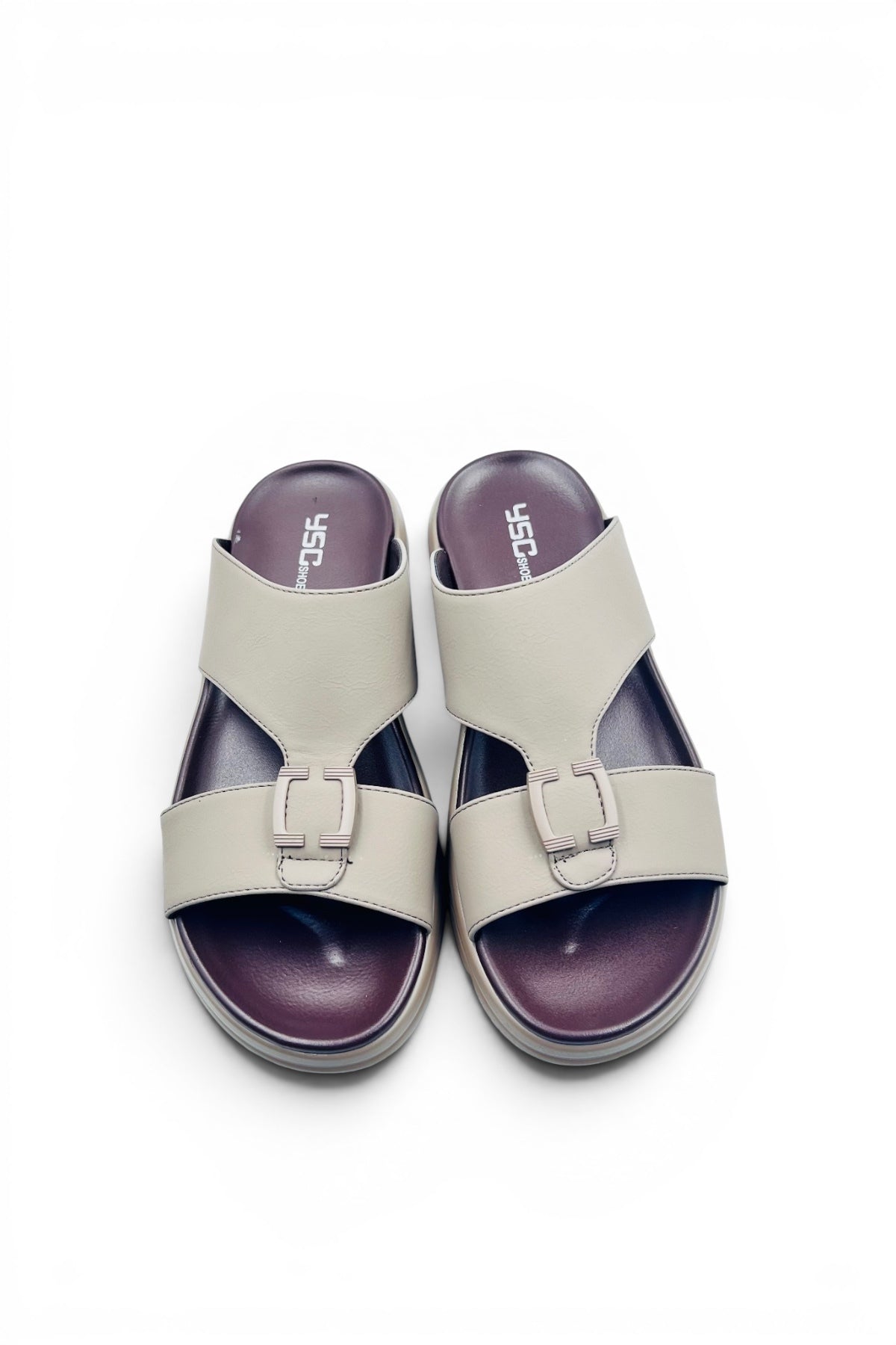 Desert Crown Men's Arabic Sandals | Ultra-Soft Padded Footbed - Khaki