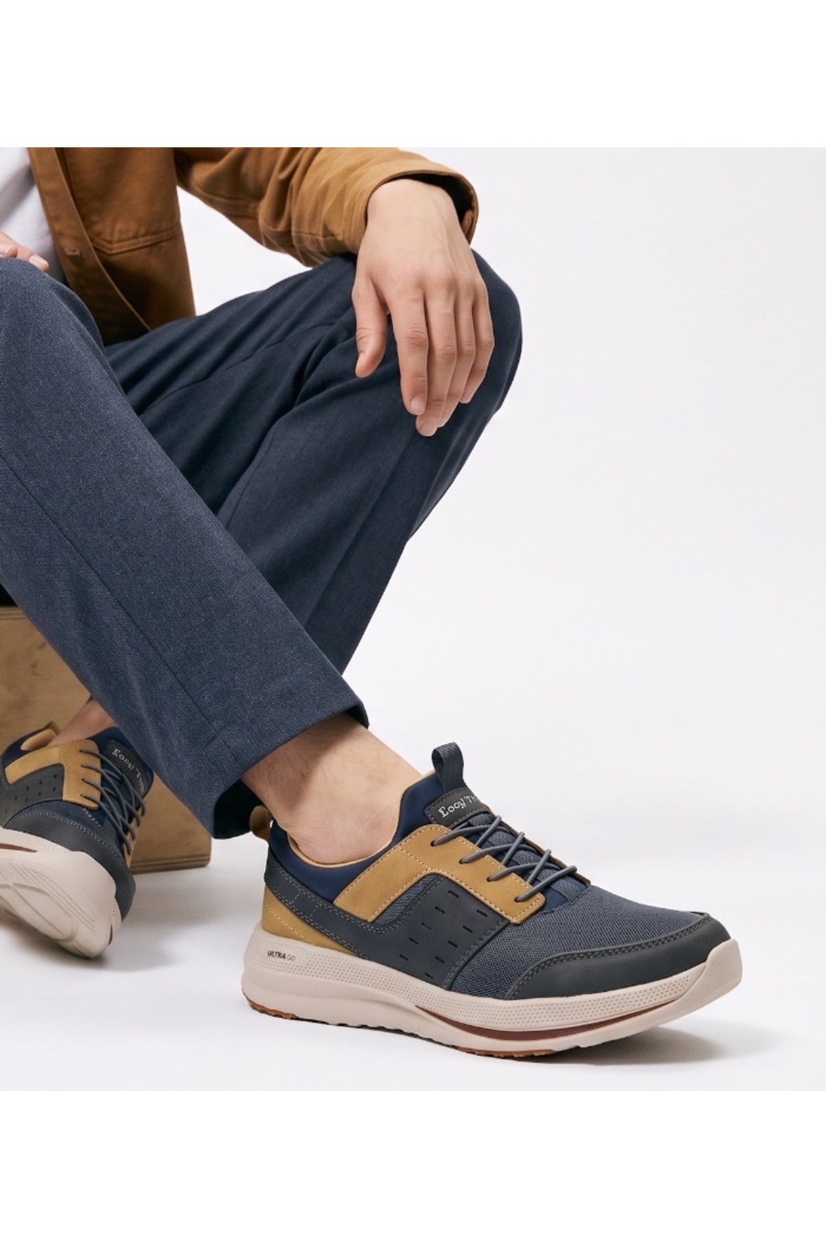 Ultra Go Comfort Shoes | Ultra Lightweight Walking Shoes with Cushioned Sole - Gray/Beige