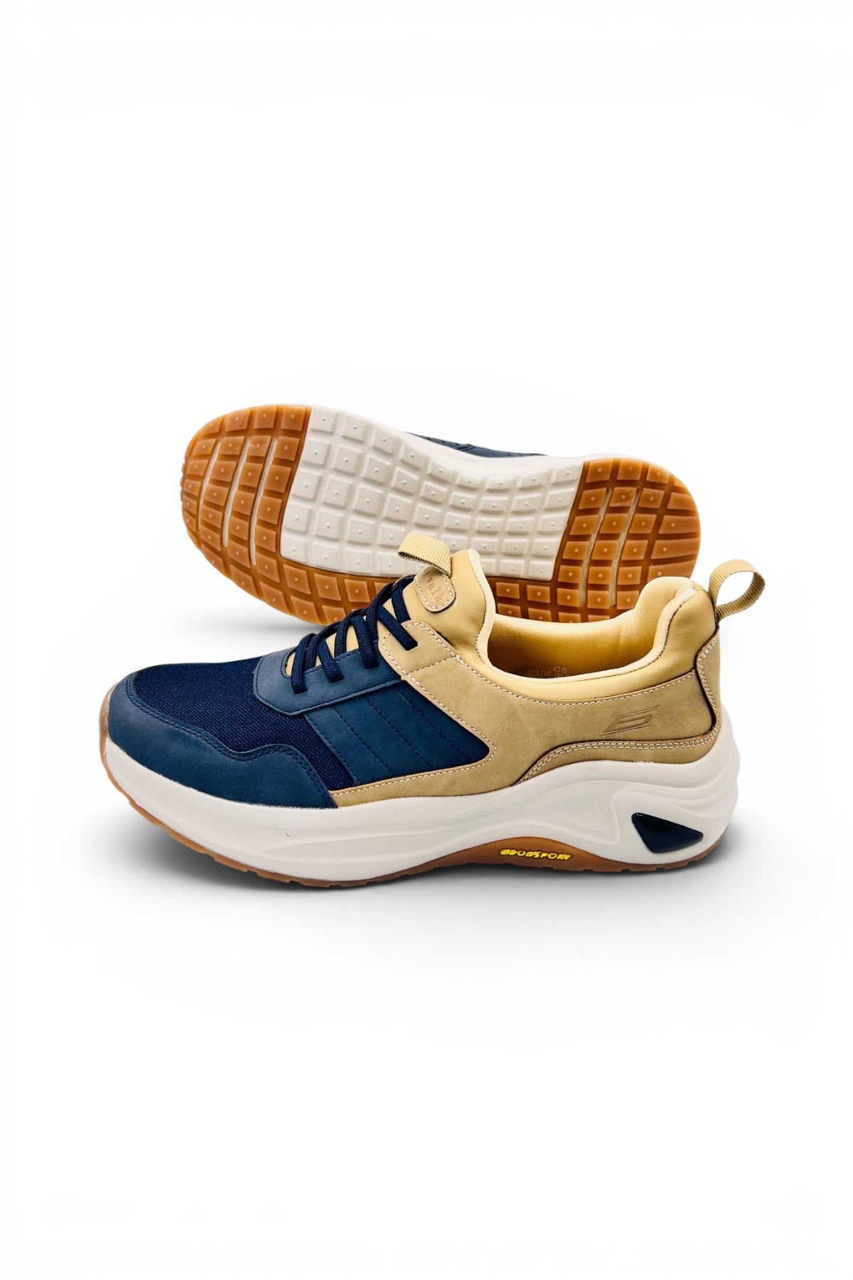 Ultra Go Comfort Shoes | Ultra Lightweight Walking Shoes with Cushioned Sole - Dark blue/ Beige