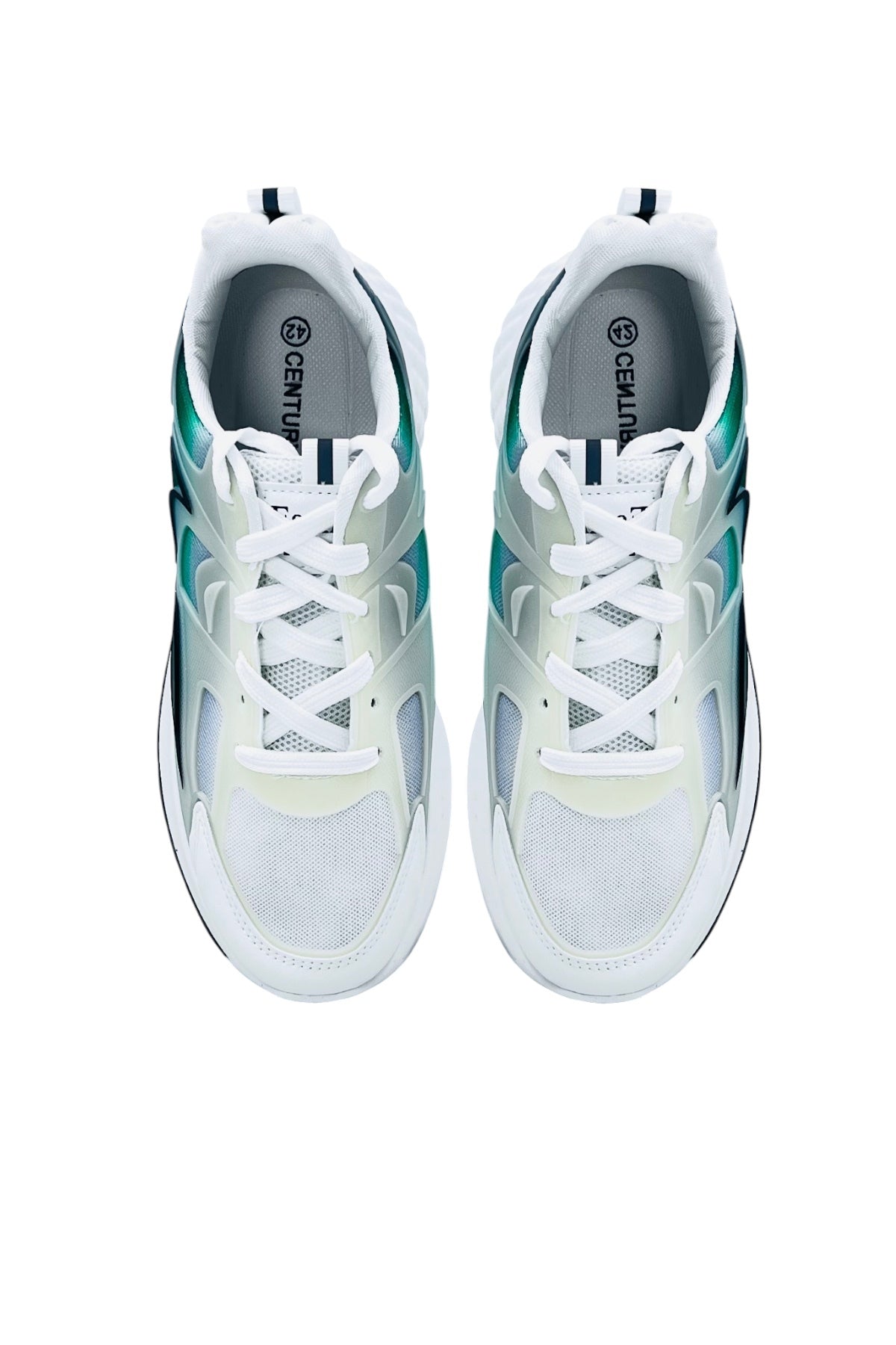 Velocity Sports Shoes | Breathable Running Sneakers - Black/White/Green
