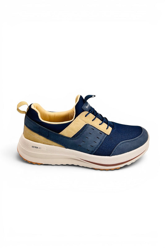 Ultra Go Comfort Shoes | Ultra Lightweight Walking Shoes with Cushioned Sole - Blue/Beige