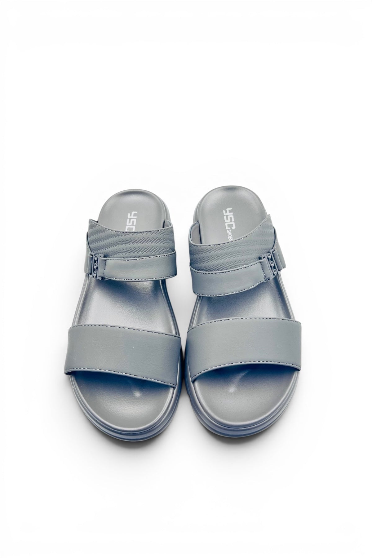 Desert Crown Men's Arabic Sandals | Ultra-Soft Padded Footbed - Gray