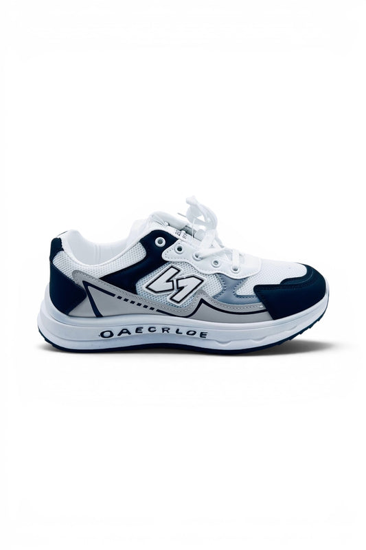 NewBlaze Sports Shoes | Breathable Everyday Running Sneakers - Beige/Black/White