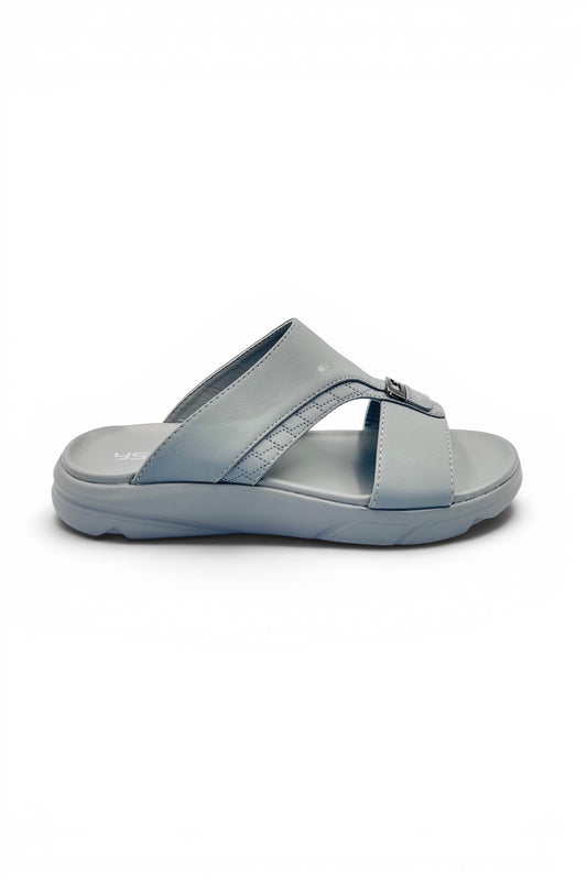 Desert Crown Men's Arabic Sandals | Ultra-Soft Padded Footbed - Gray