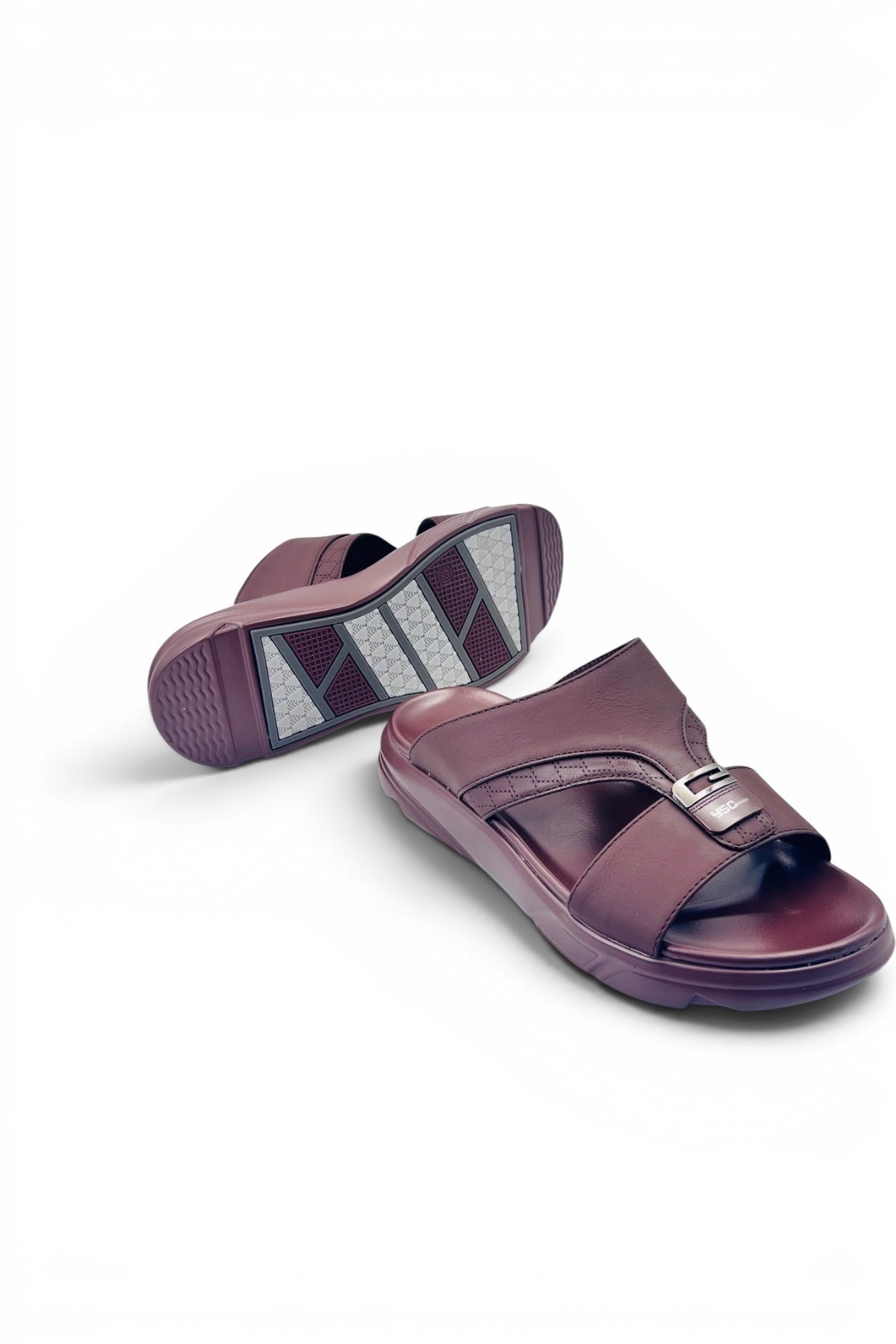 Desert Crown Men's Arabic Sandals | Ultra-Soft Padded Footbed - Coffee