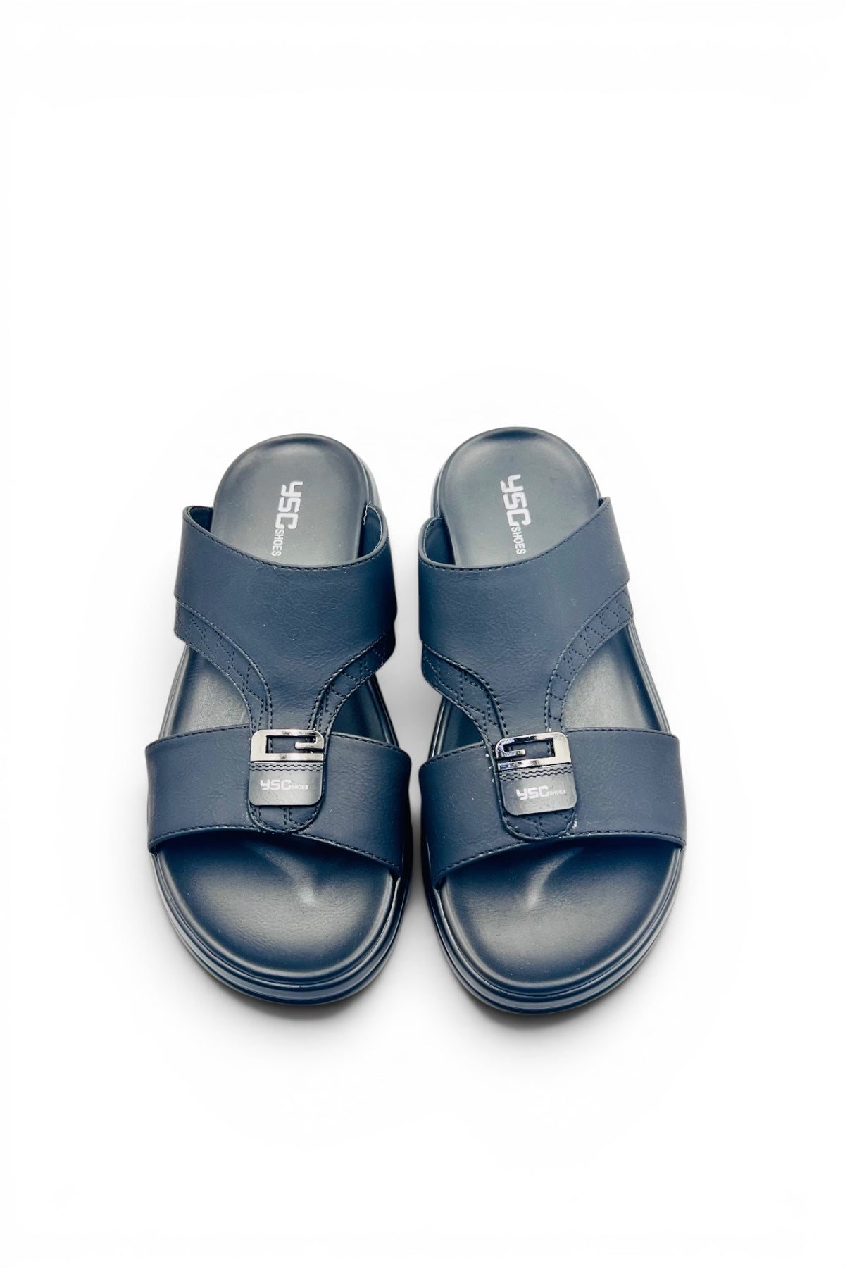 Desert Crown Men's Arabic Sandals | Ultra-Soft Padded Footbed - Black