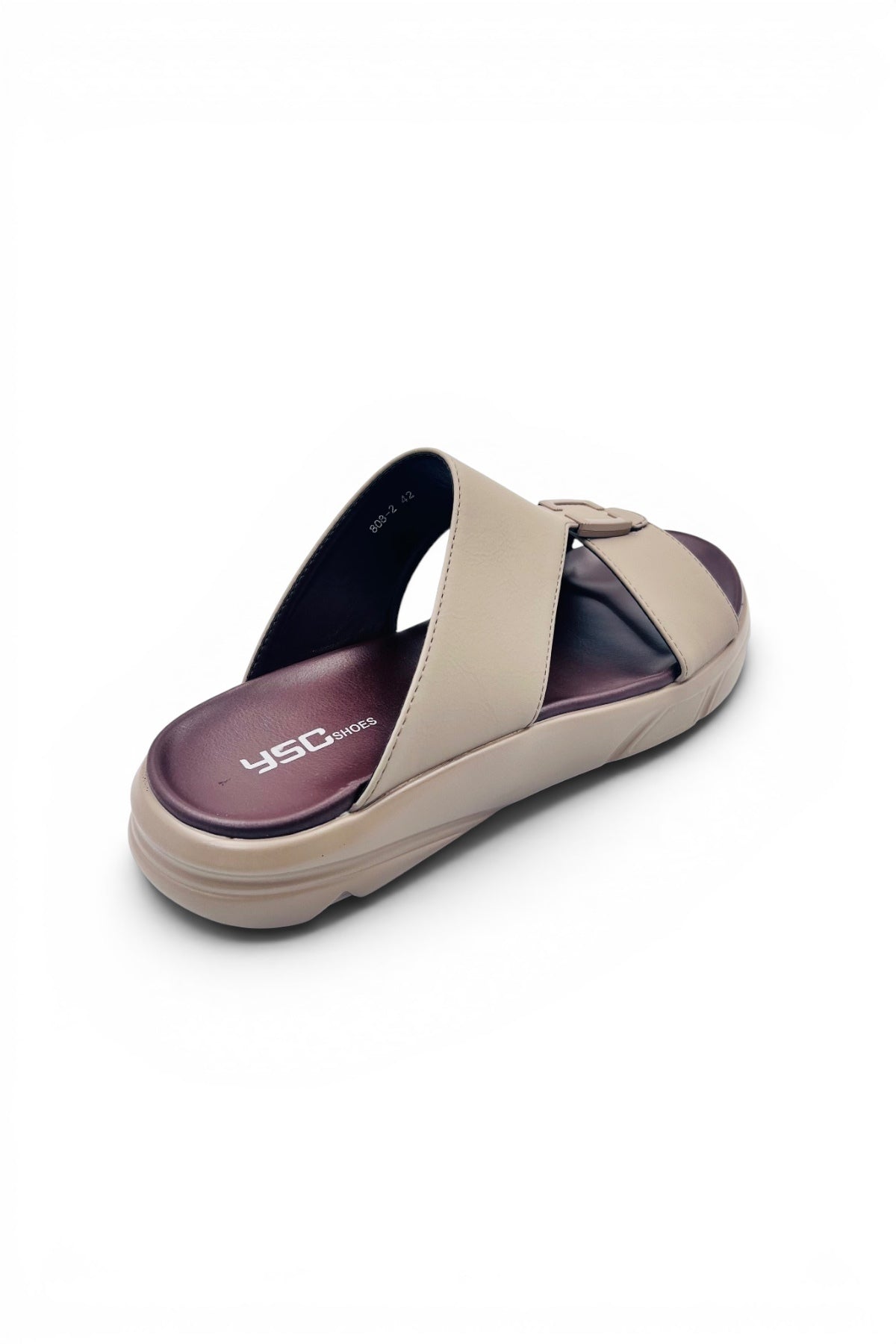 Desert Crown Men's Arabic Sandals | Ultra-Soft Padded Footbed - Khaki