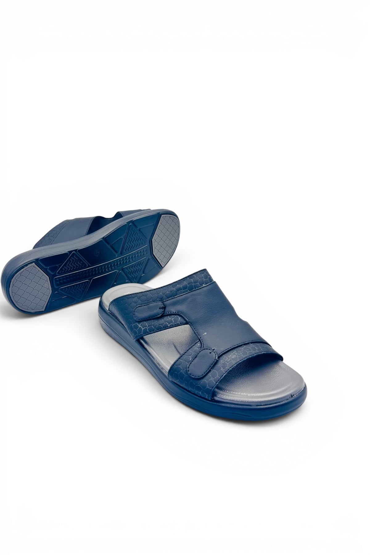 Desert Crown Men's Arabic Sandals | Ultra-Soft Padded Footbed - Black