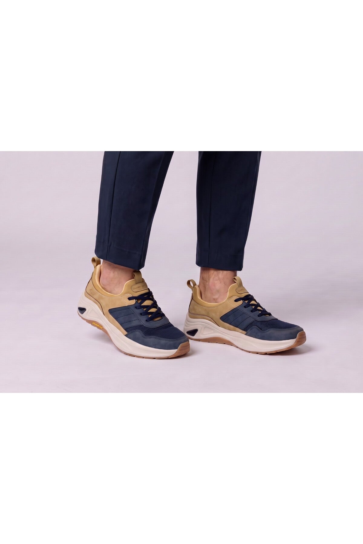 Ultra Go Comfort Shoes | Ultra Lightweight Walking Shoes with Cushioned Sole - Dark blue/ Beige