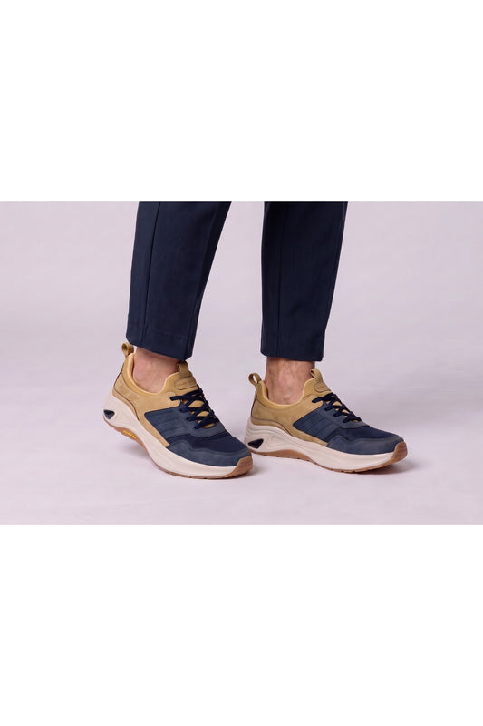 Ultra Go Comfort Shoes | Ultra Lightweight Walking Shoes with Cushioned Sole - Dark blue/ Beige
