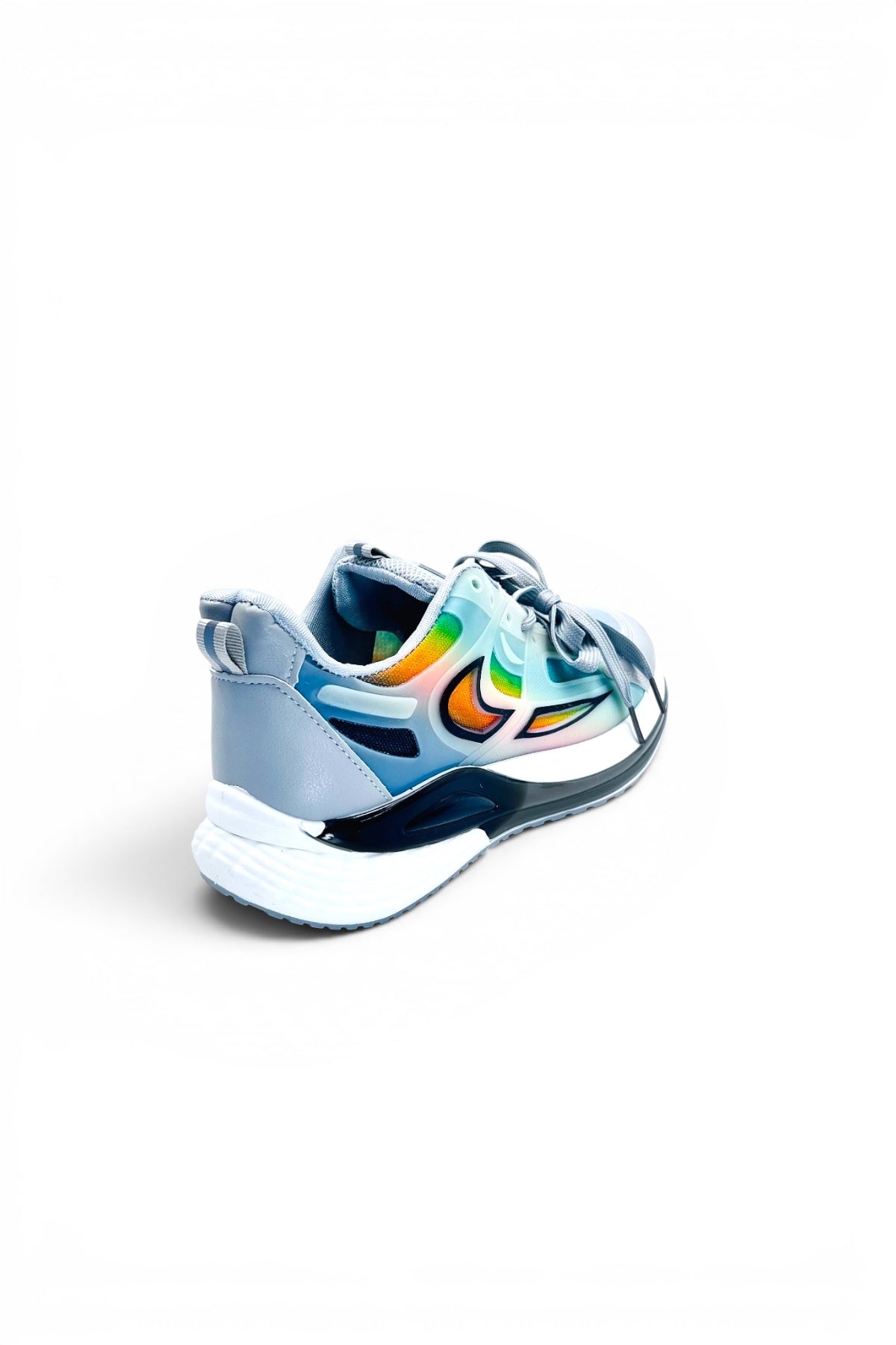 Velocity Sports Shoes | Breathable Running Sneakers - White/Orange/Grey