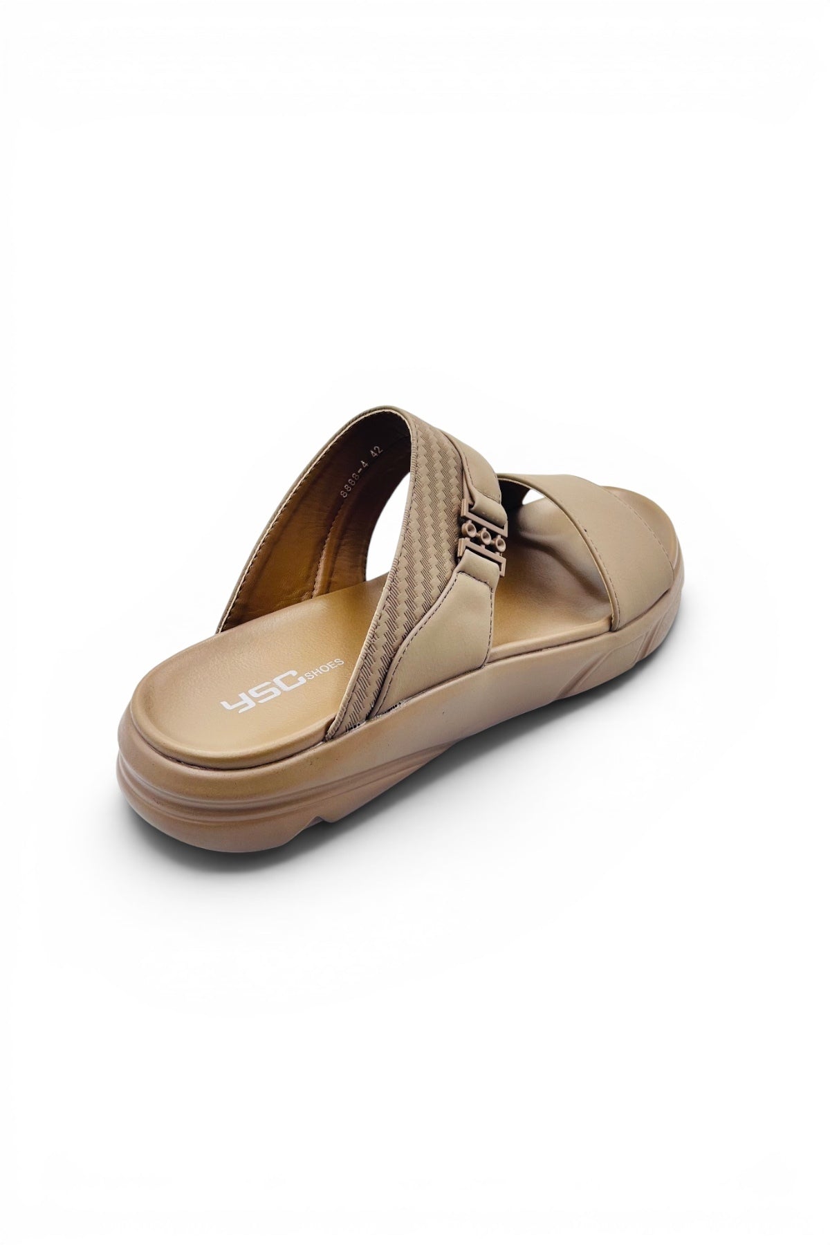 Desert Crown Men's Arabic Sandals | Ultra-Soft Padded Footbed - Beige
