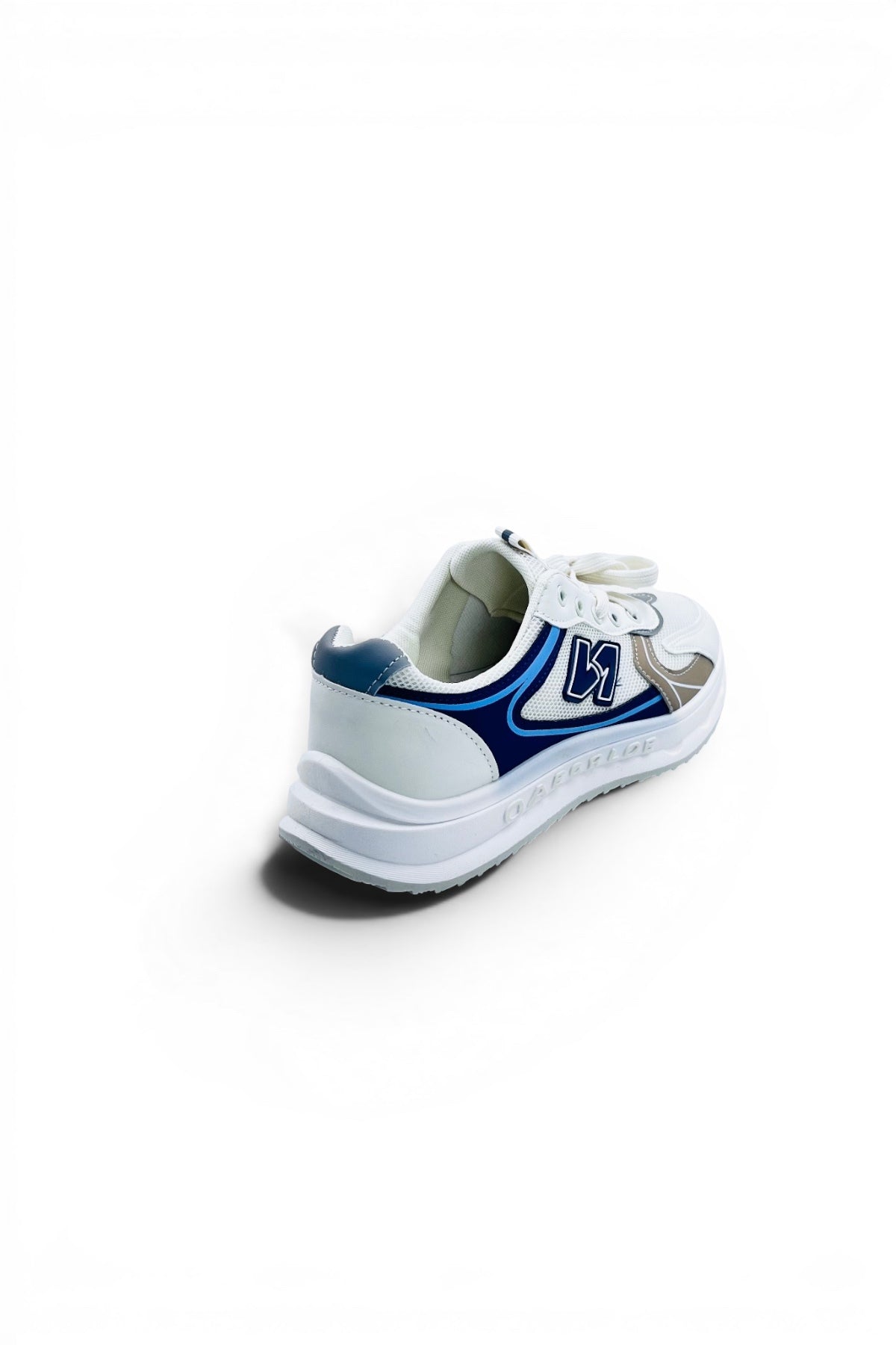 NewBlaze Sports Shoes | Breathable Everyday Running Sneakers - Beige/Blue/White