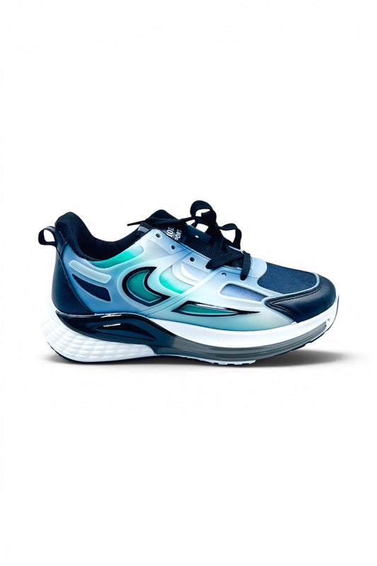 Velocity Sports Shoes | Breathable Running Sneakers - Black/Grey/Green