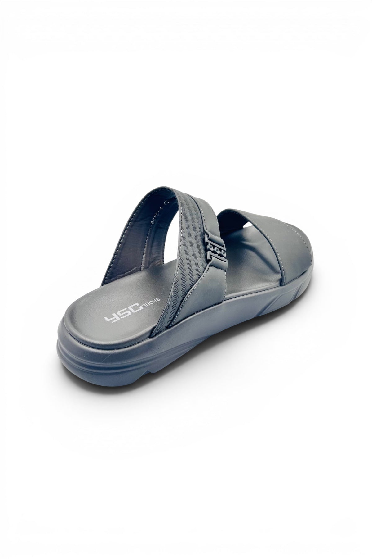 Desert Crown Men's Arabic Sandals | Ultra-Soft Padded Footbed - Gray