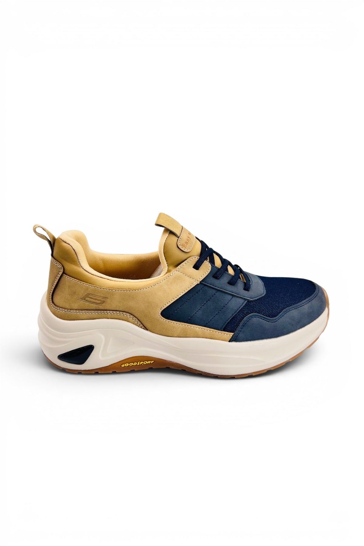Ultra Go Comfort Shoes | Ultra Lightweight Walking Shoes with Cushioned Sole - Dark blue/ Beige