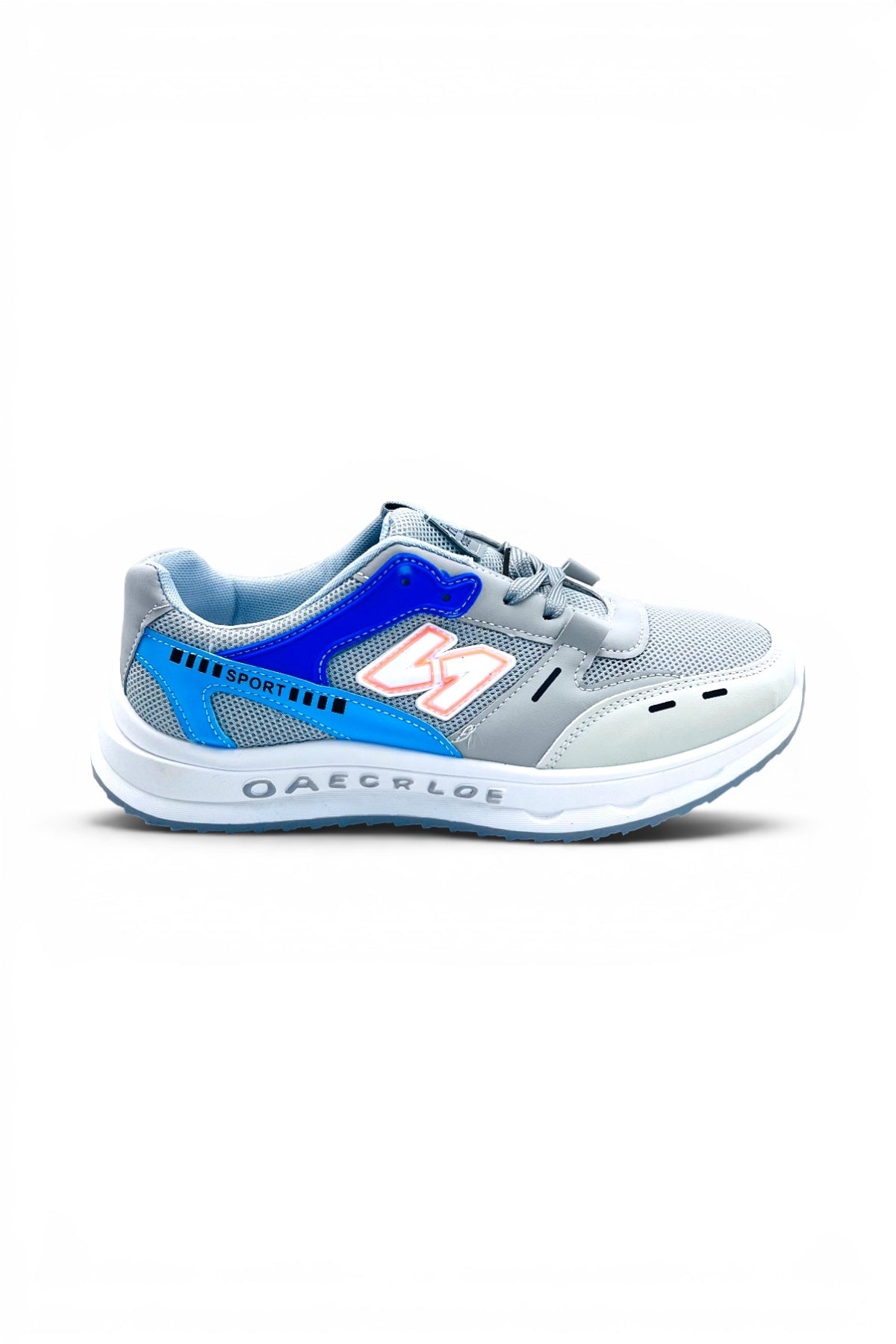 NewBlaze Sports Shoes | Breathable Everyday Running Sneakers - Beige/Blue/White