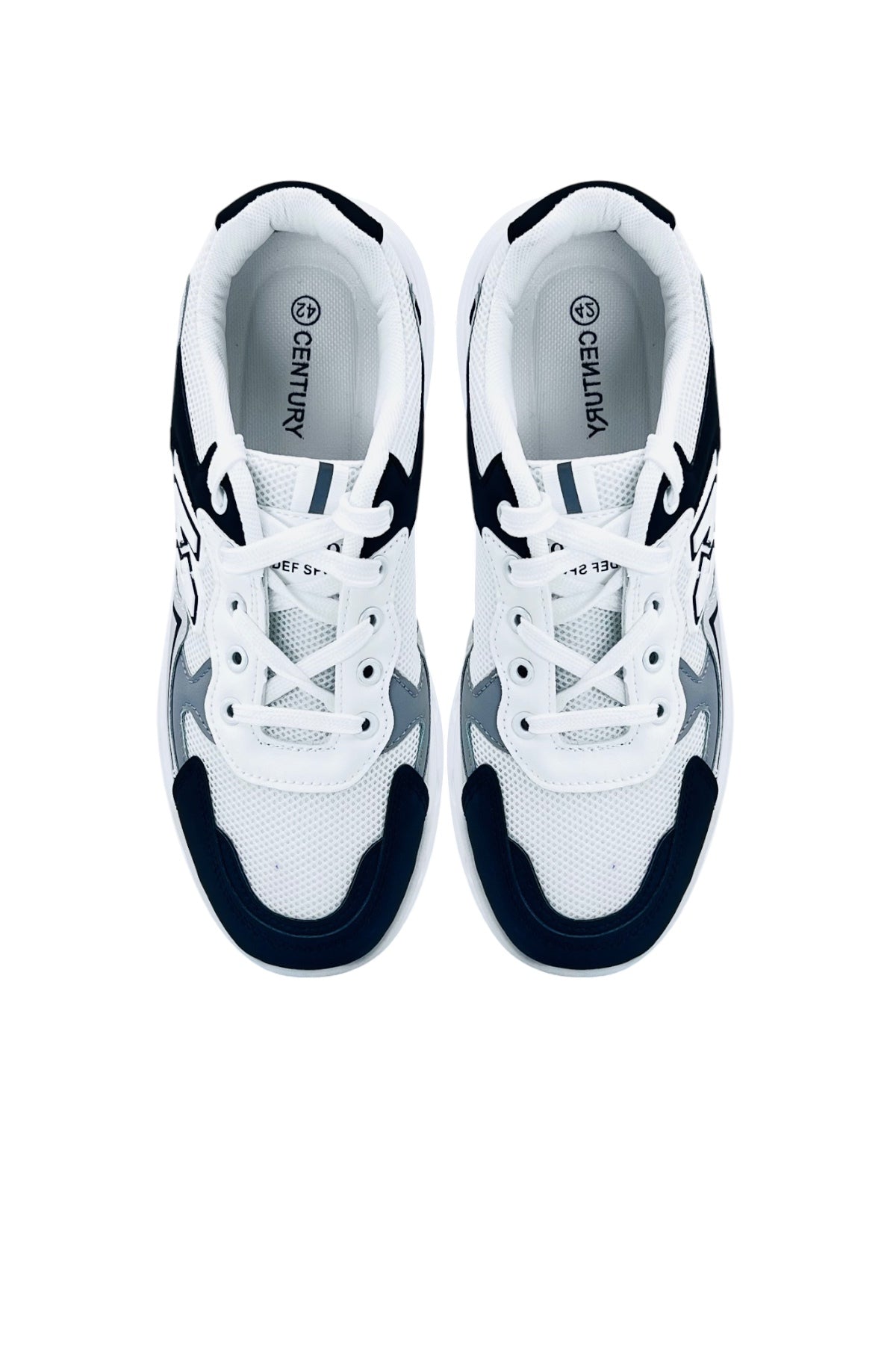 NewBlaze Sports Shoes | Breathable Everyday Running Sneakers - White/Black