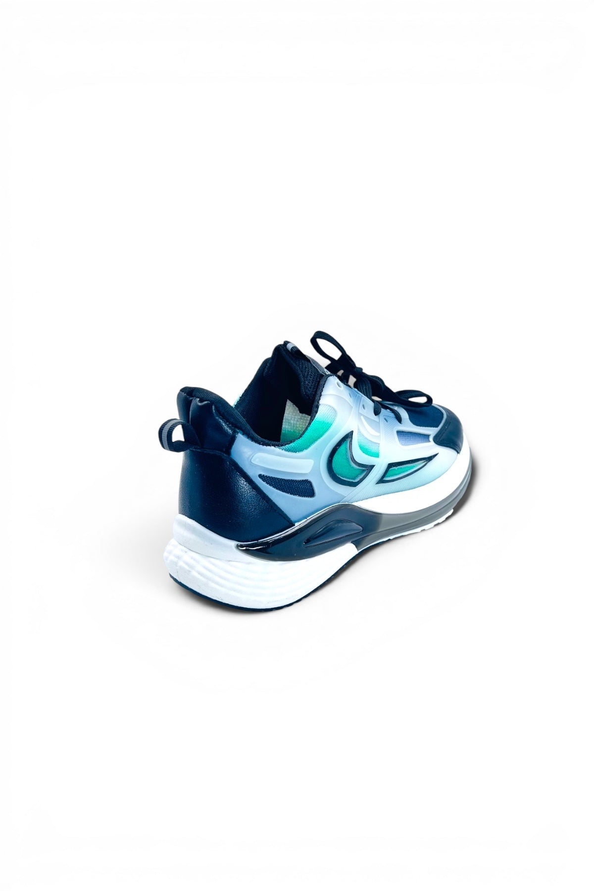 Velocity Sports Shoes | Breathable Running Sneakers - Black/Grey/Green