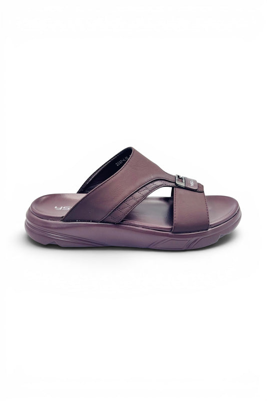 Desert Crown Men's Arabic Sandals | Ultra-Soft Padded Footbed - Coffee