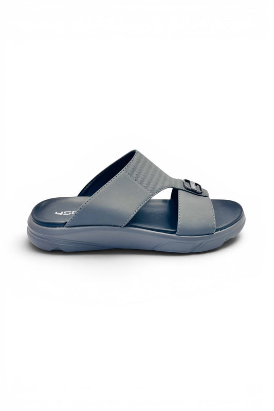 Desert Crown Men's Arabic Sandals | Ultra-Soft Padded Footbed - Gray/Black