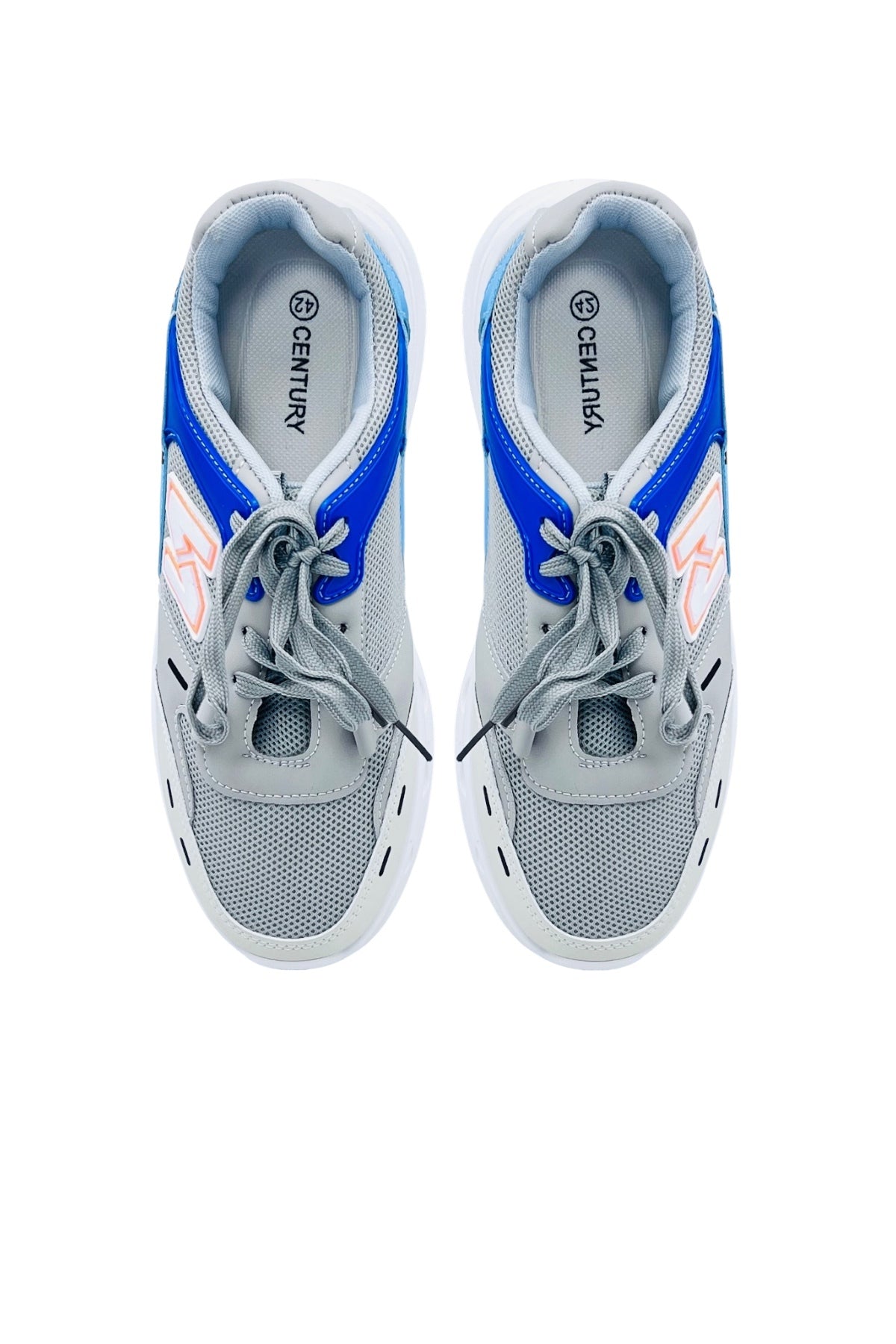 NewBlaze Sports Shoes | Breathable Everyday Running Sneakers - Beige/Blue/White