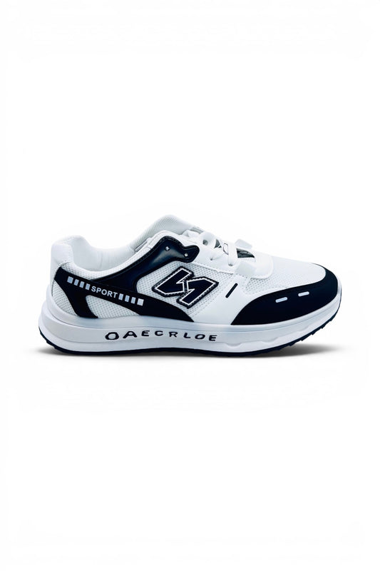 NewBlaze Sports Shoes | Breathable Everyday Running Sneakers - White/Black