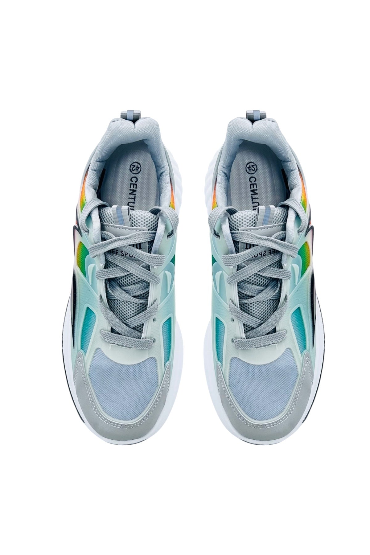 Velocity Sports Shoes | Breathable Running Sneakers - White/Orange/Grey