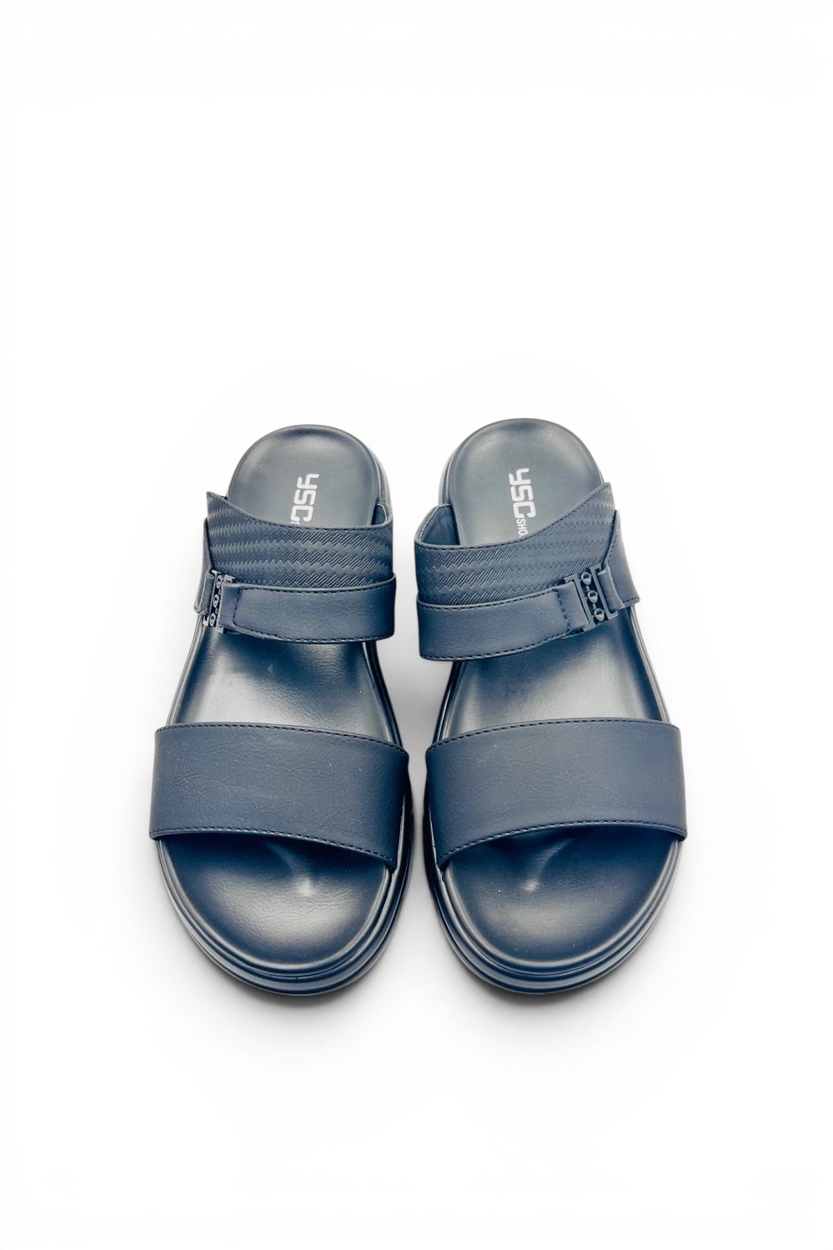 Desert Crown Men's Arabic Sandals | Ultra-Soft Padded Footbed - Black