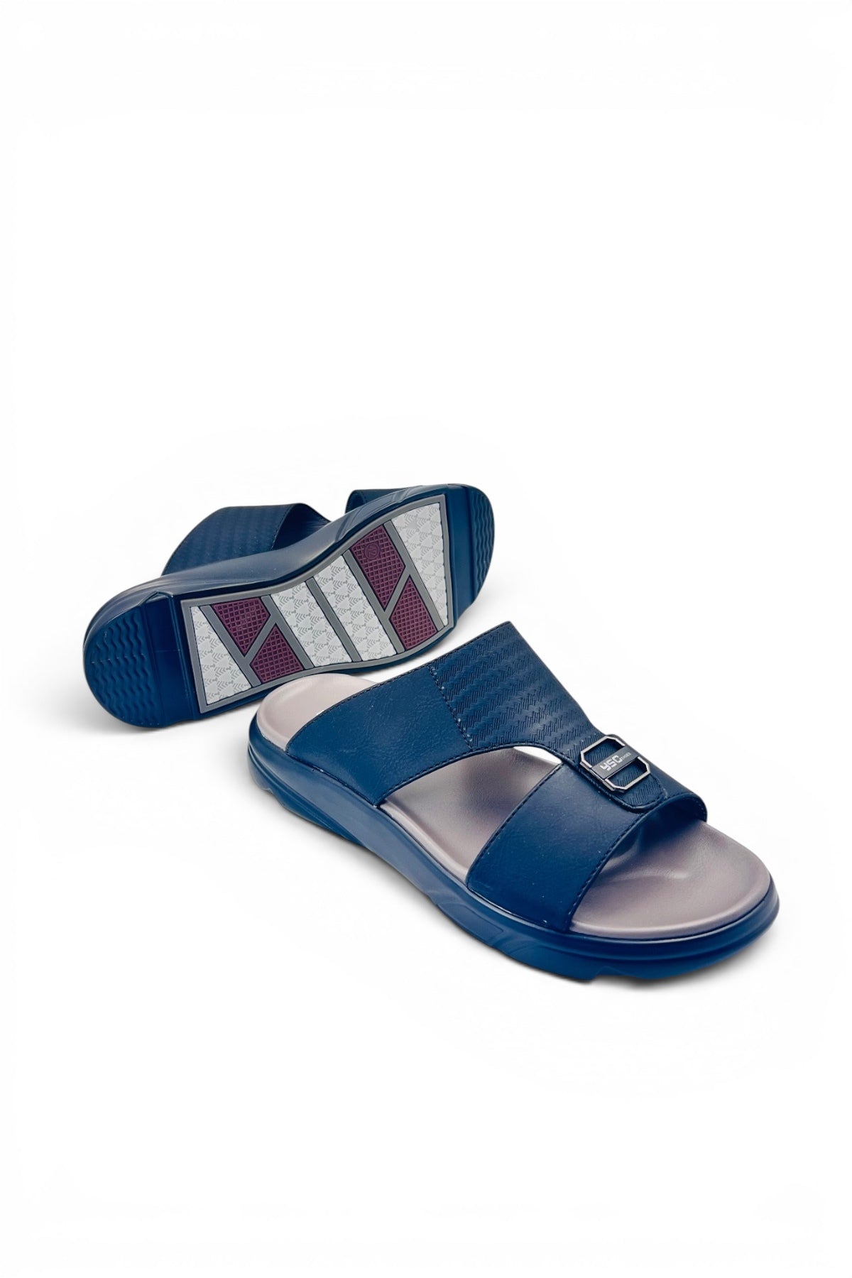 Desert Crown Men's Arabic Sandals | Ultra-Soft Padded Footbed - Black