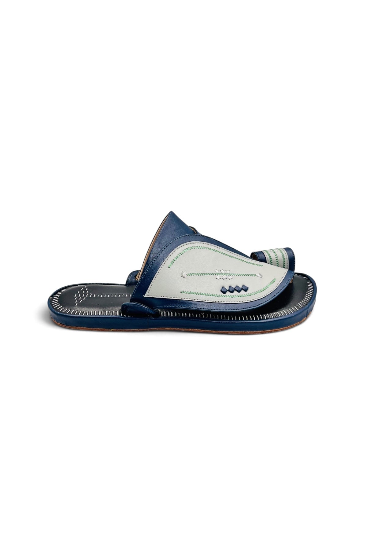 Heritage Walk Men's Arabic Sandals | Luxury Leather | Everyday Comfort - Dark blue