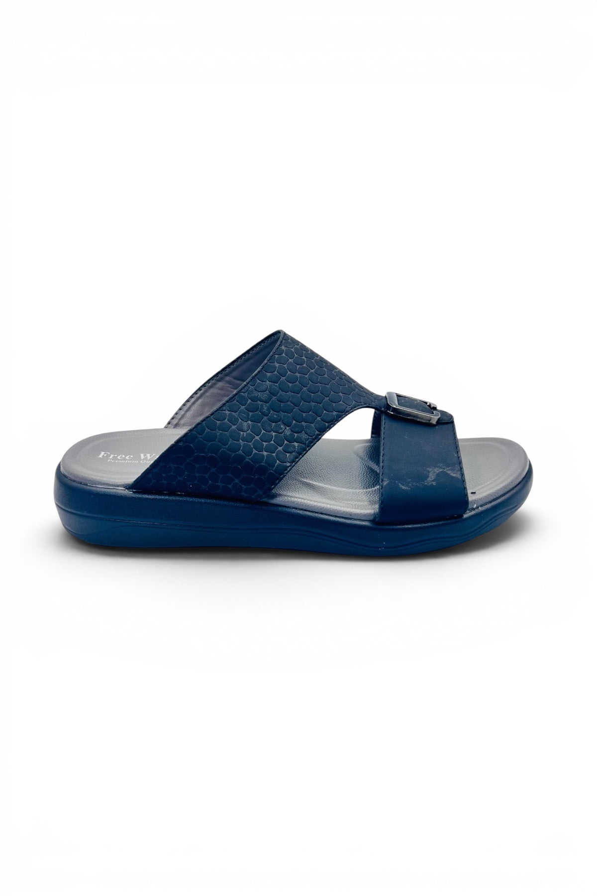 Desert Crown Men's Arabic Sandals | Ultra-Soft Padded Footbed - Black/Grey