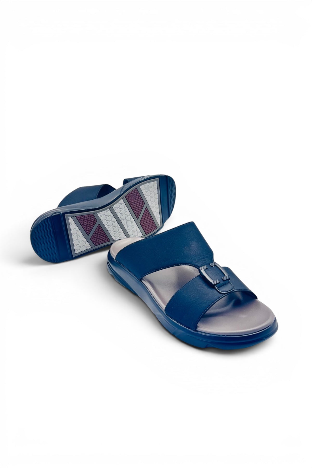 Desert Crown Men's Arabic Sandals | Ultra-Soft Padded Footbed - Black
